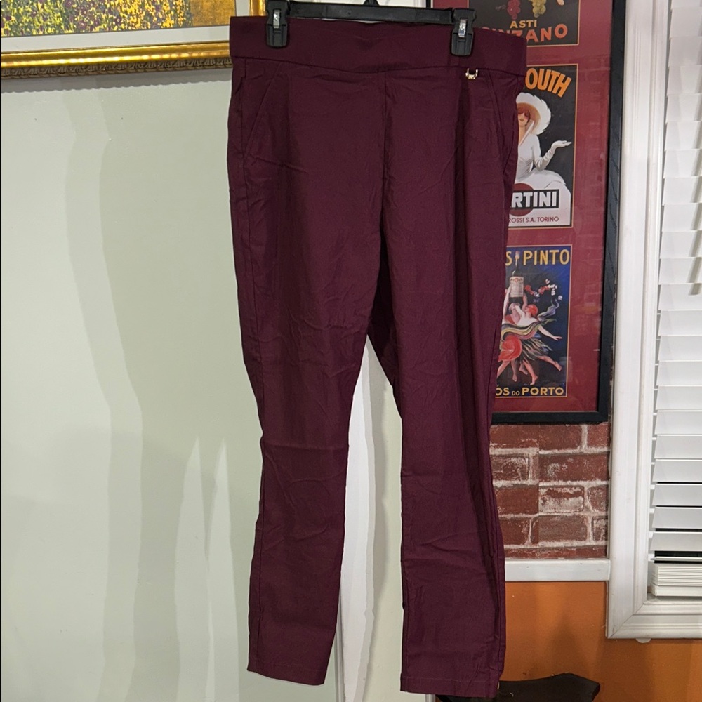 Rafaella Wine/Burgundy Pants